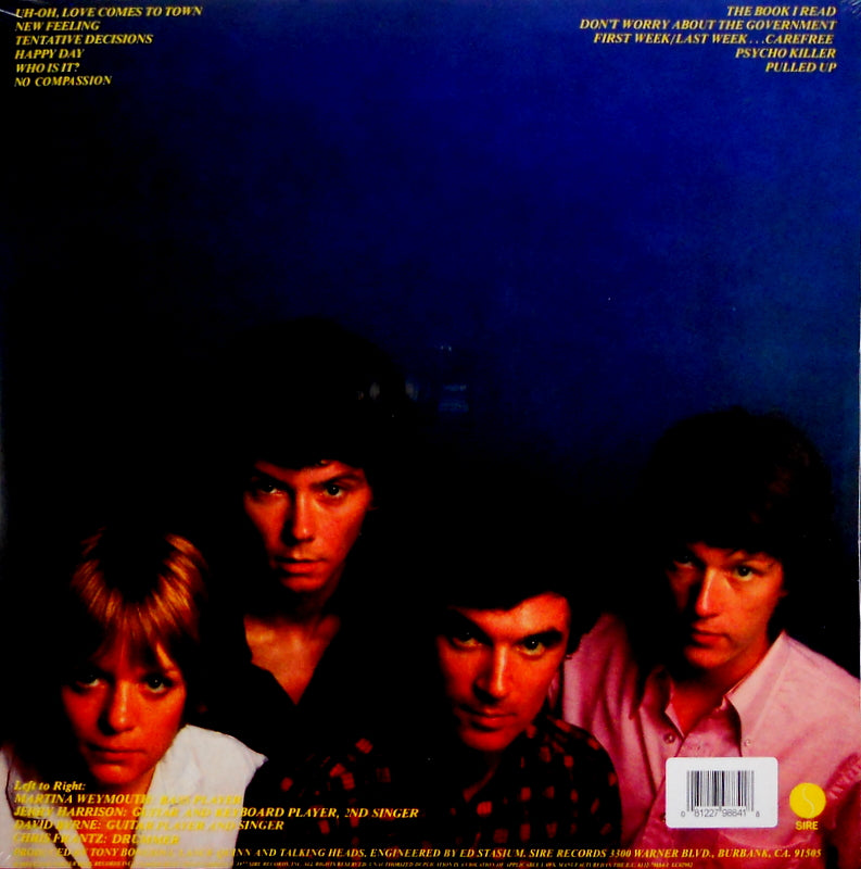 TALKING HEADS talking heads 77 LP back
